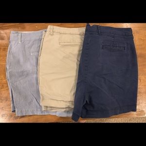 3pairs- Boden sz 12 (UK16) “Rachel” chino shorts. 4” inseam.